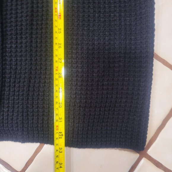 Ellos Women's Open Front Black Waffle-Knit - Plus Size 3X - Picture 6 of 8